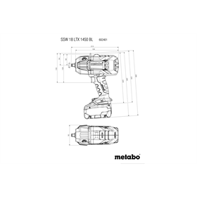 Klucz udarowy Metabo SSW 18 LTX 1450 BL