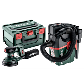 Szlifierka mimośrodowa + odkurzacz Metabo SXA 18 LTX 125 BL