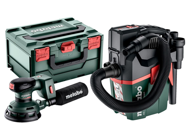 Szlifierka mimośrodowa + odkurzacz Metabo SXA 18 LTX 125 BL