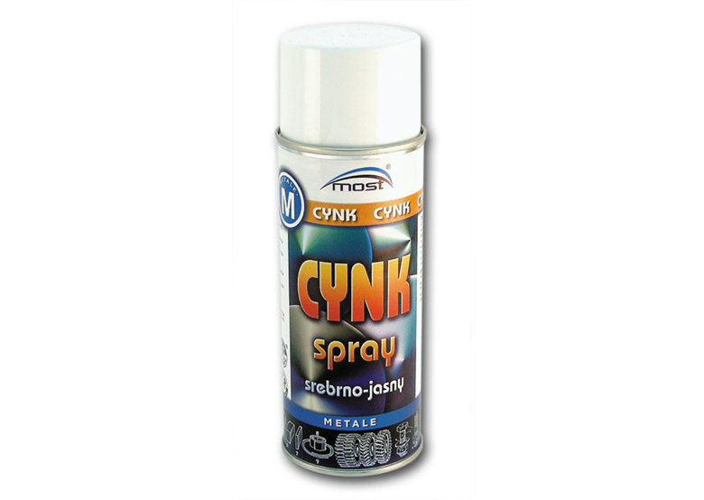 Cynk srebrno-jasny spray 400ml Most 8424704550