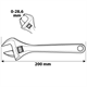 Klucz nastawny 200mm, zakres 0-29mm Neo 03-011