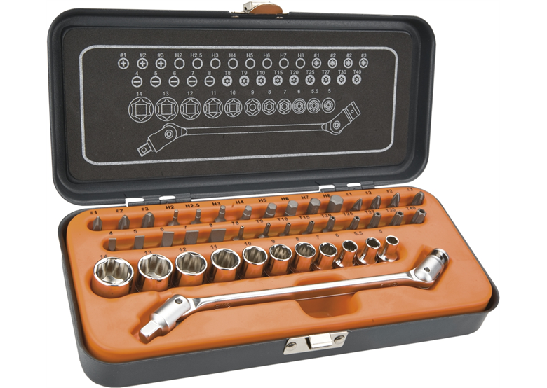 Klucze nasadowe 1/4",  zestaw 41 elementów Neo 08-603