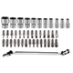 Klucze nasadowe 1/4",  zestaw 41 elementów Neo 08-603