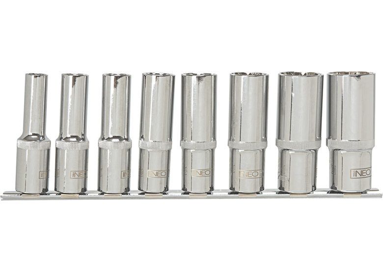 Długie nasadki Spline 1/2", zestaw 8 elementów Neo 08-650