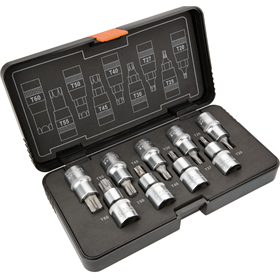 Końcówki Torx na nasadce 1/2", 9 elementów Neo 08-707