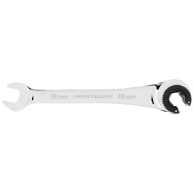 Klucz płasko-oczkowy rozcięty z grzechotką 19 mm Neo 09-266