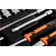 Klucze nasadowe, 1/4”, CrV, zestaw 46szt. Neo 10-004