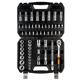 Klucze nasadowe 1/2", zestaw 58 elementów Neo 10-042