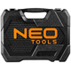 Klucze nasadowe CRV 1/2", 1/4", zestaw 73 elementów Neo 10-054