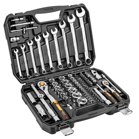 Klucze nasadowe CRV 1/2", 1/4", zestaw 82 elementów Neo 10-059
