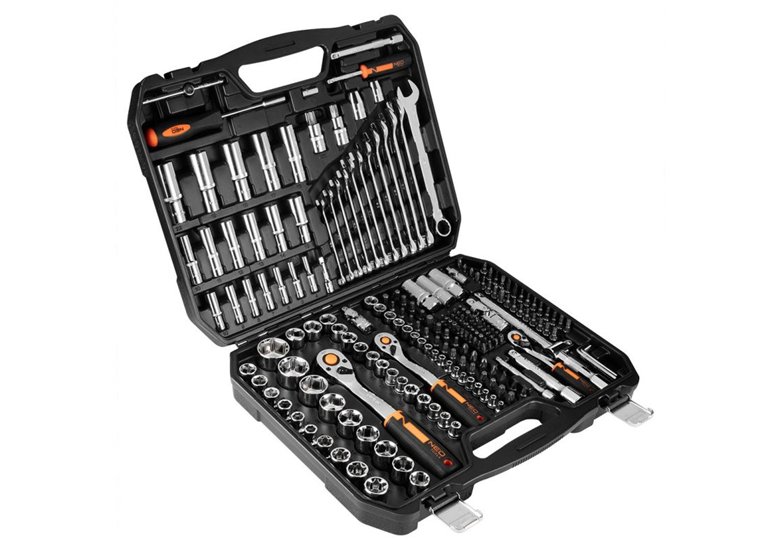 Klucze nasadowe CRV 1/2",  3/8",  1/4",  zestaw 219 elementów Neo 10-076