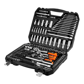 Klucze nasadowe 1/2",  3/8", 1/4", zestaw 220 elementów Neo 10-220