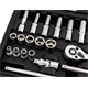 Klucze nasadowe, 1/4”, CrV, zestaw 23szt. Neo 10-231