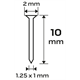 Gwoździe galwanizowane GA18, Typ 300 (F), 10mm, 4000 Neo 14-650