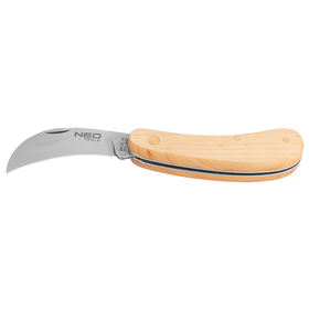 Nóż monterski sierpak, drewniane okładki Neo 63-016