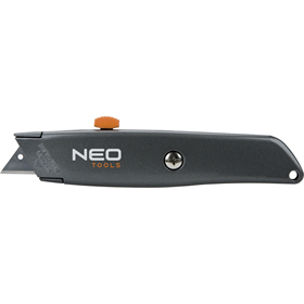 Nóż z ostrzem trapezowym 18mm, metalowy korpus Neo 63-702