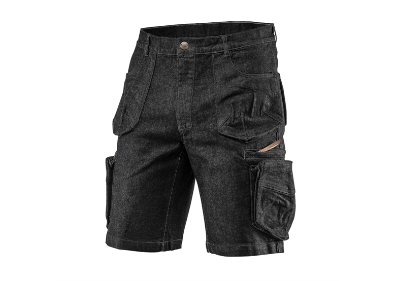 Krótkie spodenki robocze DENIM, czarne, rozmiar L Neo 81-273-L