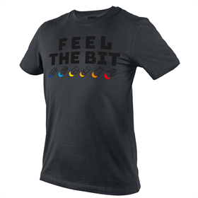 T-shirt z nadrukiem, FEEL THE BIT, rozmiar L Neo 81-641-L