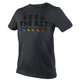 T-shirt z nadrukiem, FEEL THE BIT, rozmiar XL Neo 81-641-XL