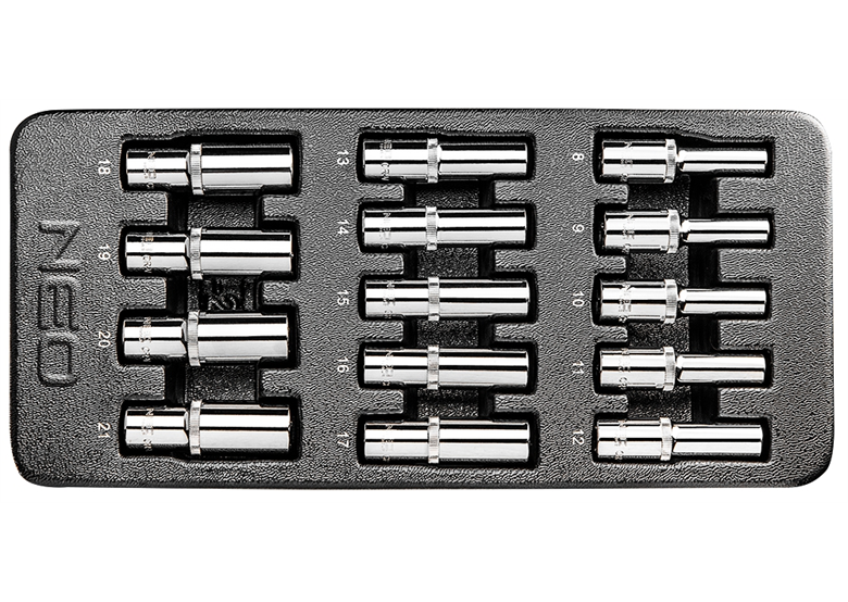 Wkładka do szafki z nasadkami długimi 1/2" Neo 84-243