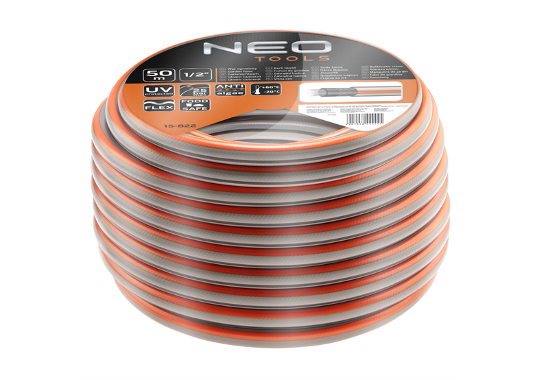 Wąż ogrodowy 1/2" 50m Neo OPTIMA 15-822