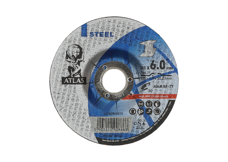 Tarcza szlifująca Norton A24R-125x6.0x22.23-T27 ATL PL