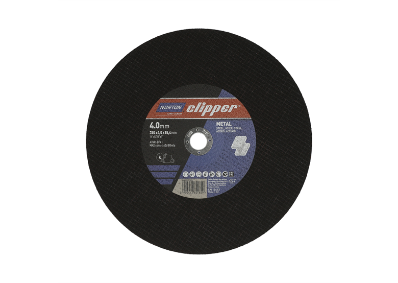 Tarcza do cięcia metalu 350x4,0x25,4mm Norton A24R-350x4.0x25.4-T41 NOR-Clipper