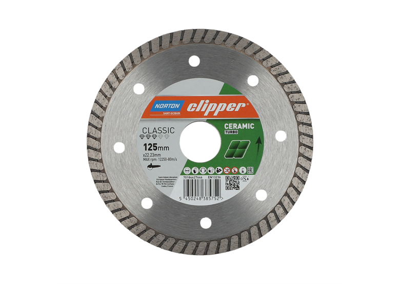 Tarcza diamentowa 125x22,23mm Norton Classic Ceramic Turbo