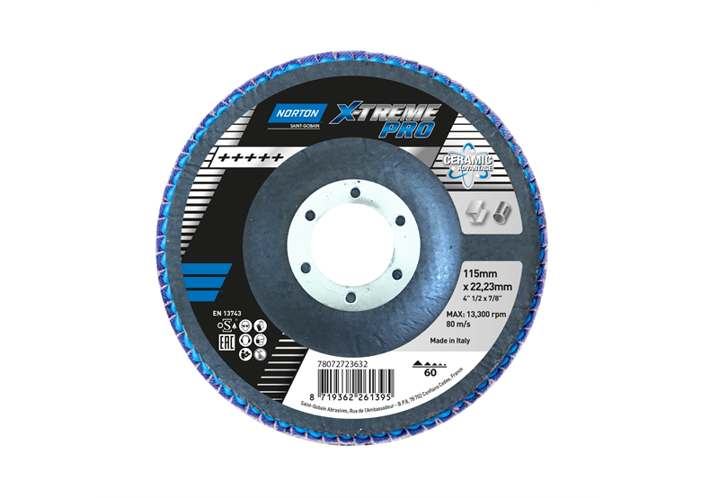 Ściernica lamelkowa Norton FLD FDTF 115x22 R928 NOR P60 XTRP EU
