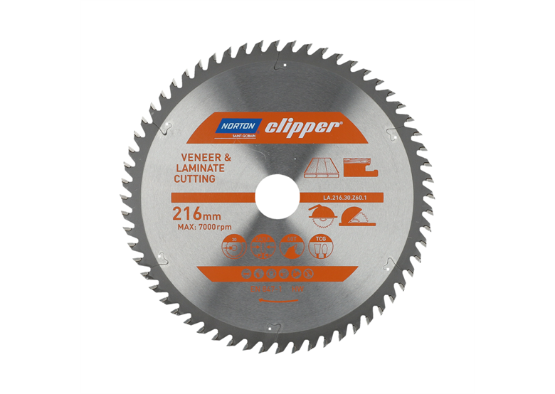 Tarcza pilarska widiowa 216x30mm Norton LA.216.30.Z60.1