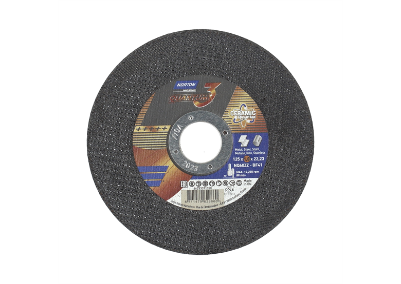 Ultra cienka tarcza do przecinania Norton NQ60ZZ-125x1.0x22.23-T41 NOR-Quantum 3