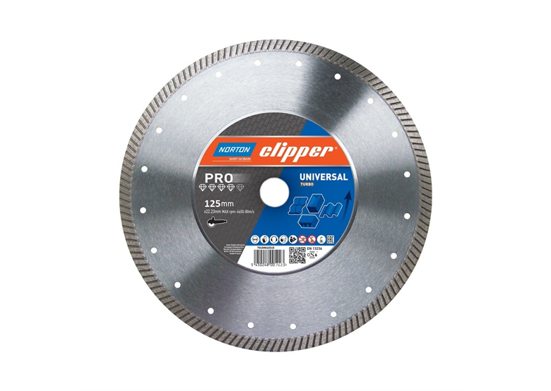 Tarcza diamentowa 125x22,23mm Norton Pro Universal Turbo