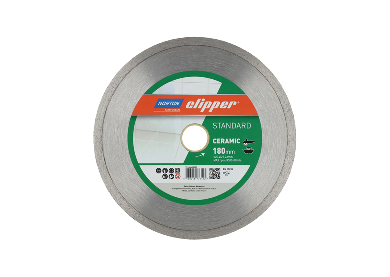 Tarcza diamentowa 180x25,4 mm Norton STANDARD Ceramic
