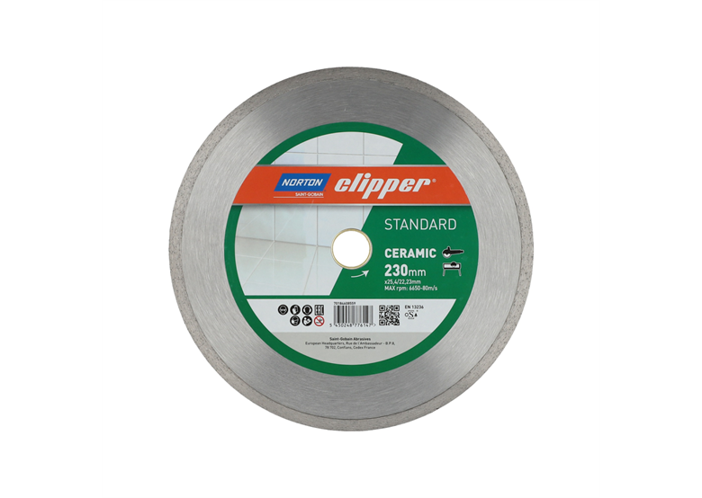 Tarcza diamentowa 230x25,4mm Norton STANDARD Ceramic