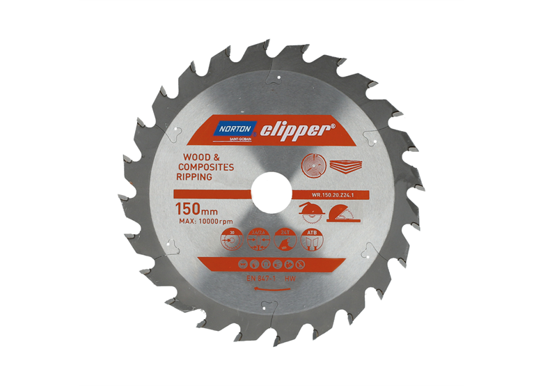 Tarcza pilarska widiowa Norton WR.150.20.Z24.1