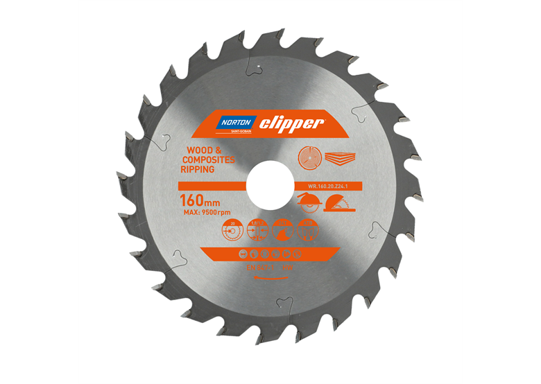 Tarcza pilarska widiowa Norton WR.160.20.Z24.1