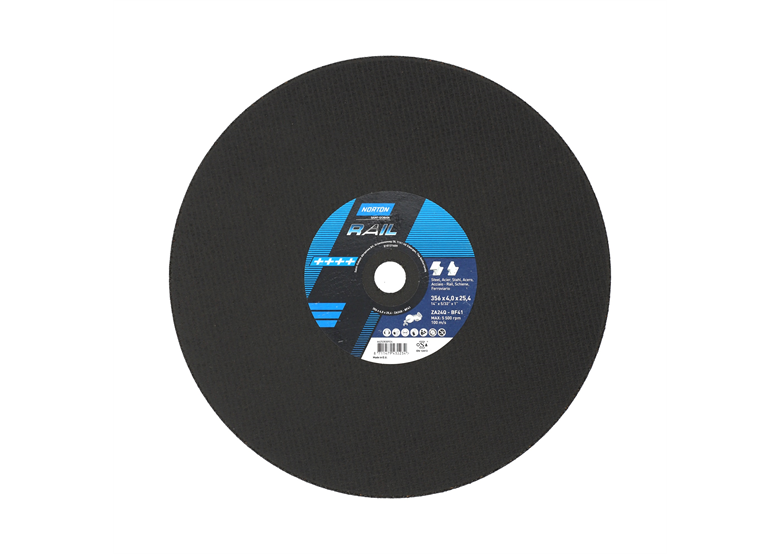 Tarcza do przecinania szyn Norton ZA24Q-356x4.0x25.4-T41 NOR-Rail Cut
