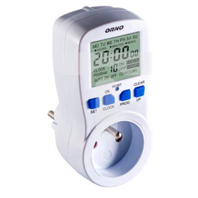 Programator czasowy elektroniczny (gniazdo) 16A z/u tygodniowy OR-PRE-409 Orno 142133