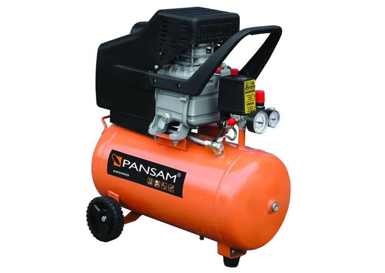Kompresor olejowy 1,4 kW, 8 bar,  200 l/min, zbiornik 24 L, 1 szybkozłączka Pansam A055020