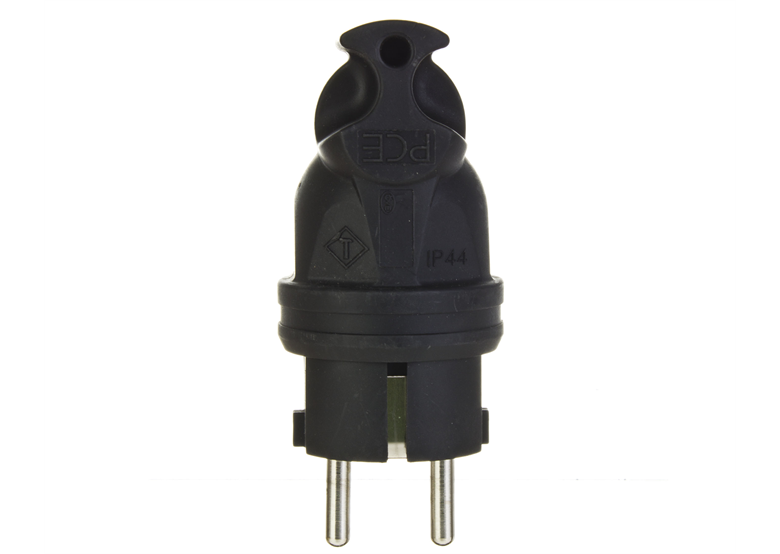 Wtyczka gumowa kątowa 10/16A 2P+Z 230V UNI-SCHUKO IP44 /guma-poliamid/ TAURUS PCE 05821-S