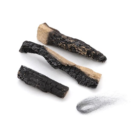 Polana dekoracyjne do biokominków Planika LOGS SET AND GLOWING FIBRES