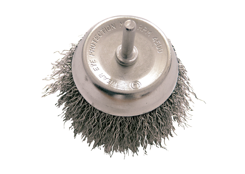 Szczotka doczołowa z drutem falistym 80mm, trzpień 6mm Proline 32408