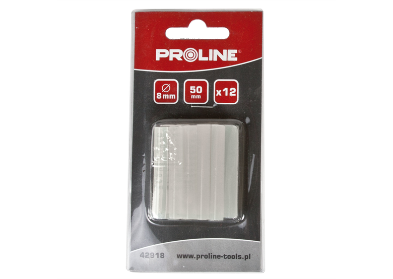 Klej w laskach uniwersalny 8mm, bezbarwny, 12szt. Proline 42918