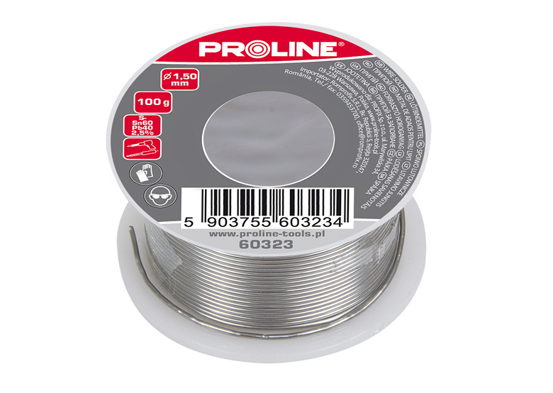 Spoiwo lutownicze 60/40/2.5% fi=0,70mm szpula 100g Proline 60321