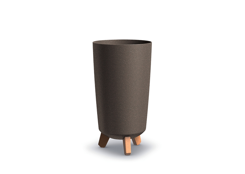 Doniczka GRACIA TUBUS  SLIM ECO WOOD - kawa ECO Prosperplast DGTL200W-4625W