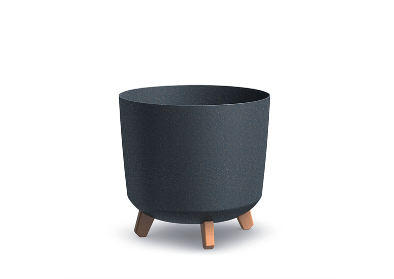 Doniczka GRACIA TUBUS ECO WOOD - antracytowy ECO Prosperplast DGTL300LW-S433W