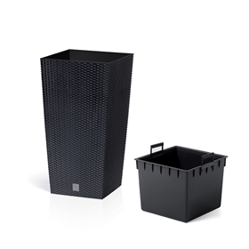 Doniczka RATO SQUARE - antracytowy Prosperplast DRTS300-S433