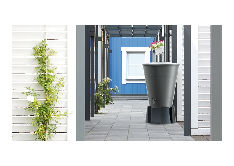 Pojemnik na deszczówkę 210l SMOOTH smooth gray Prosperplast IDSM210-429U