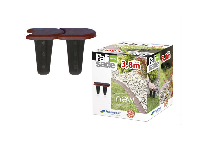 Palisada płaska kamień brązowy Prosperplast IPAK2-R222