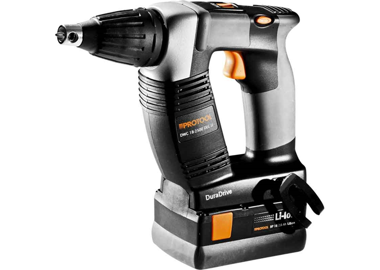 Wkrętarka DuraDrive do suchej zabudowy Protool DWC 18-2500 DEC LI